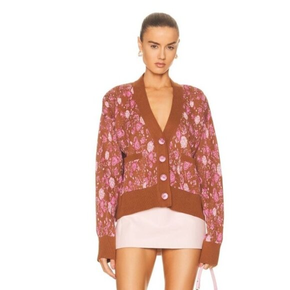 Hemant & Nandita Fara Cardigan Cocoa Cardigan Sweater 100% Cotton Womens size XL - Picture 13 of 16